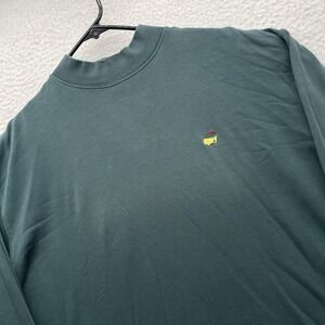 Fairway Greene Masters T Shirt Mens XL Green Augusta Mock Neck Long Sleeve Golf